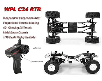 WPL C24-1 完動品 Amazon.com: RC Crawler WPL C24 RC Rock Crawler RC Truck 4x4